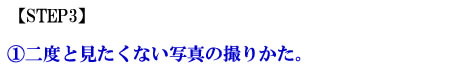 二度と見たくない写真の撮りかた｡ 